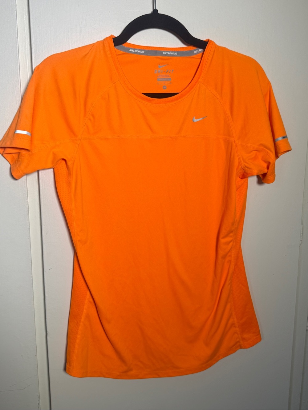 Nike Running Dri-FIT Women's Short Sleeve Performance Top - Orange Medium